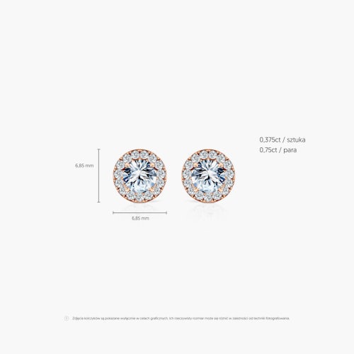 Kolczyki This is Love: różowe złoto, białe szafiry, diamenty